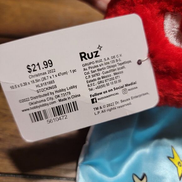 The Grinch Stocking "JOY" - NWT - Picture 4 of 4